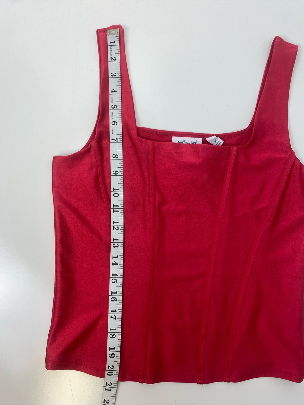 Willow + Root Fuchsia Tank Top with Structured Seams - Picture 7 of 7